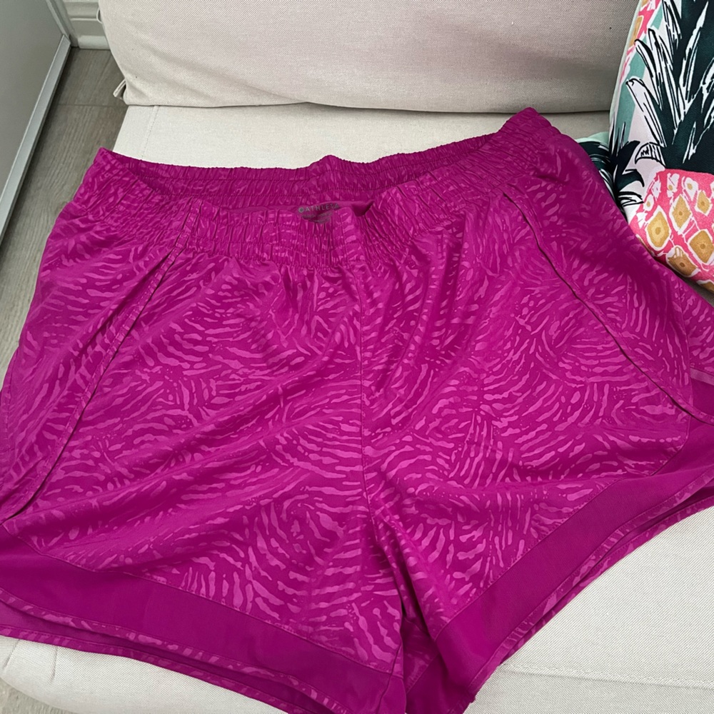 Athleta Printed Mesh Racer Run Short 4" size 1X